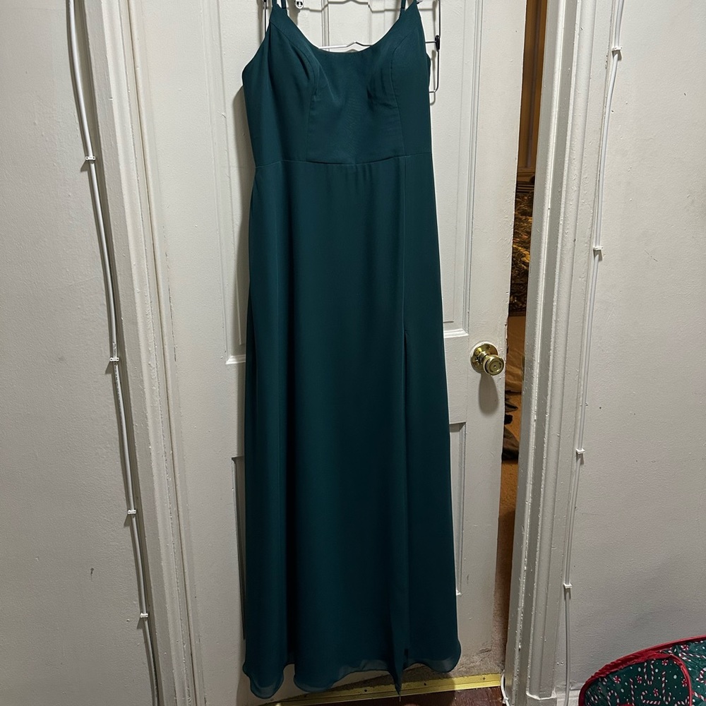 AZAZIE bridesmaid dress in Pine, size A14